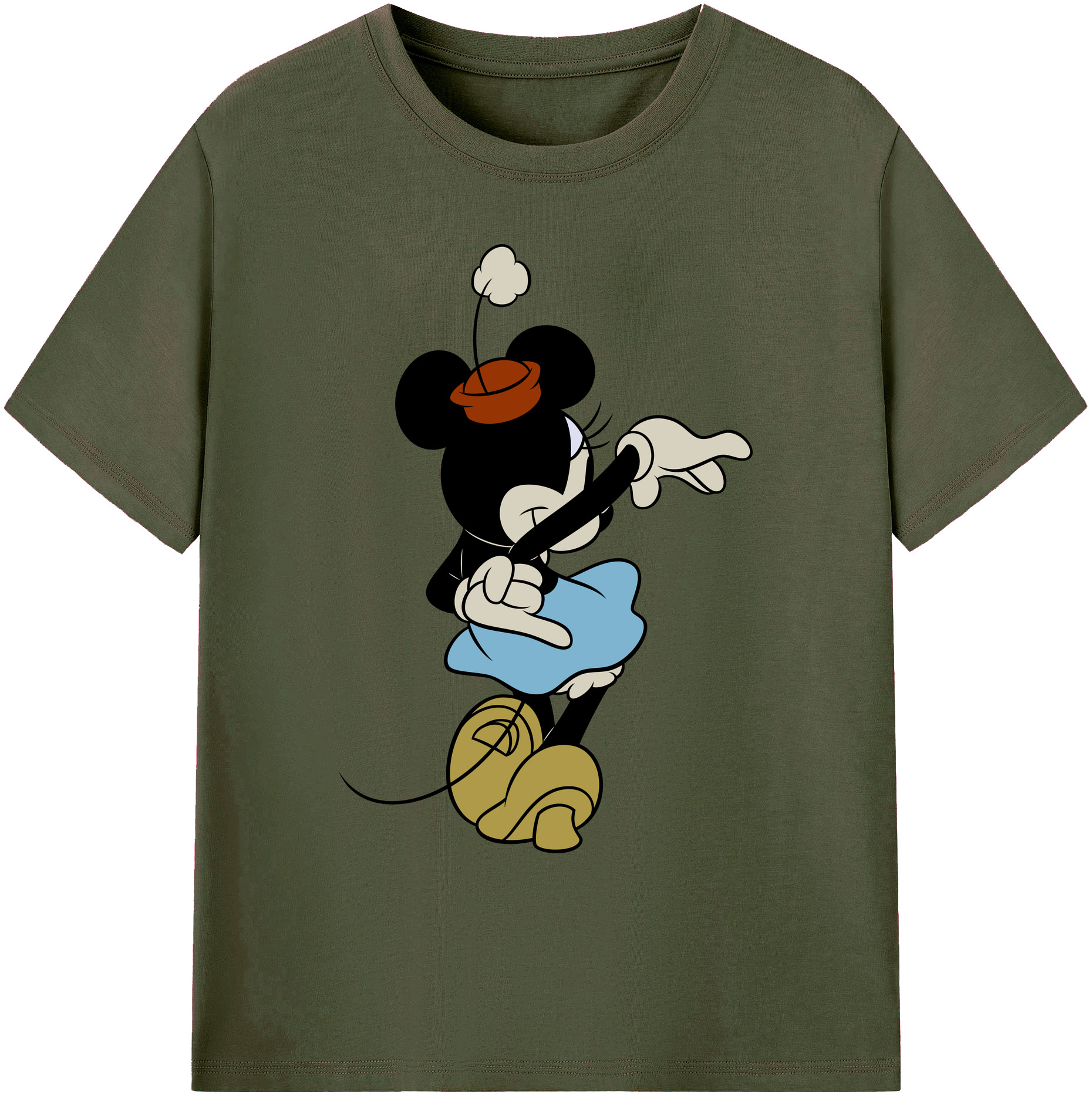 ミッキーマウス Mickey Mouse 綿100％ メンズ半袖Tシャツ｜肌触りやわらか＆通気性